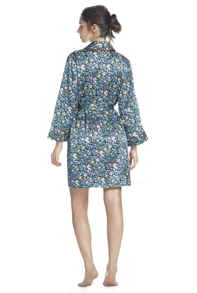 Rachel Meadow Silk Shawl Collar Robe