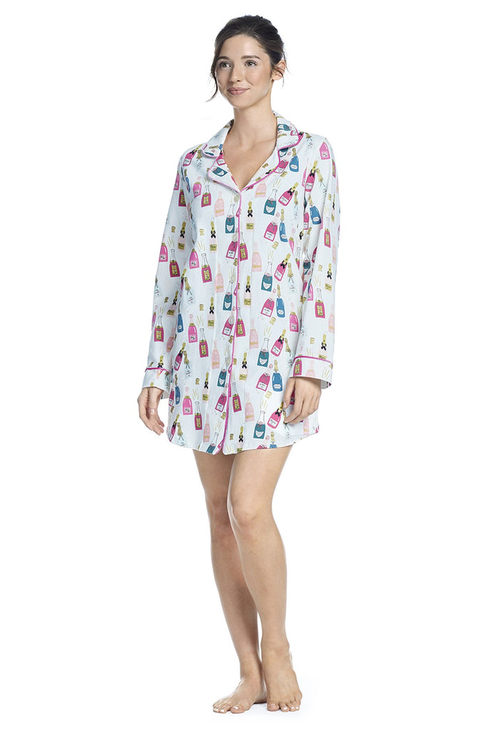 Celebration Stretch Long Sleeve Classic Nightshirt