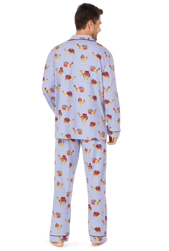 Caravan Stretch Mens Long Sleeve Classic Pj Set