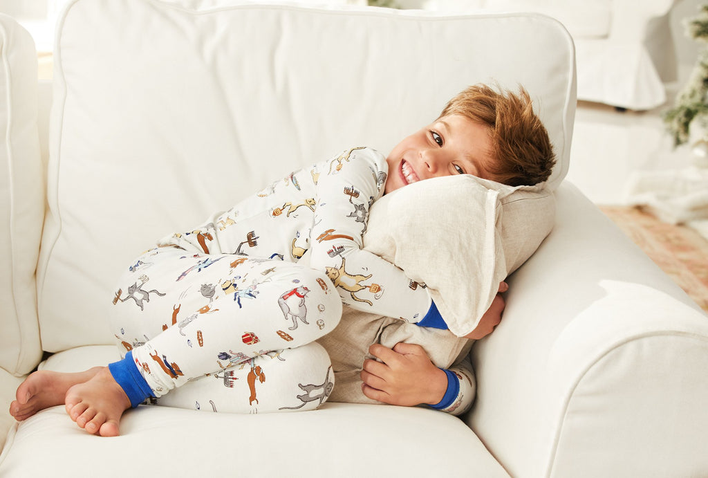 Meowzel Tov Stretch Long Sleeve Kids 2pc Pant PJ Set