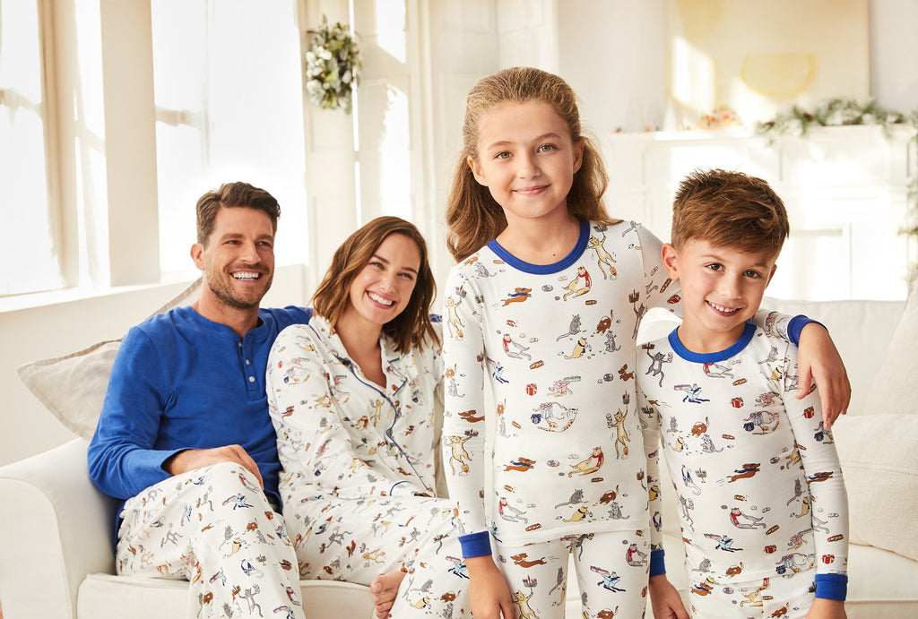 Meowzel Tov Mens Stretch Henley PJ Set