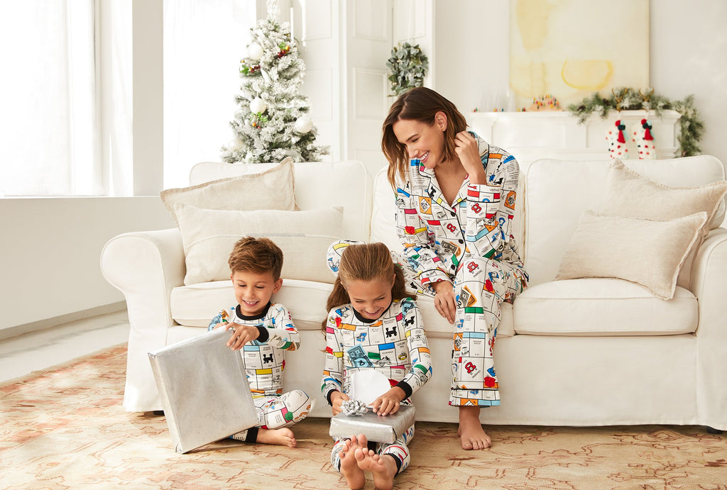 Bedhead Pajamas x Monopoly Gameboard Stretch Long Sleeve Classic PJ Set