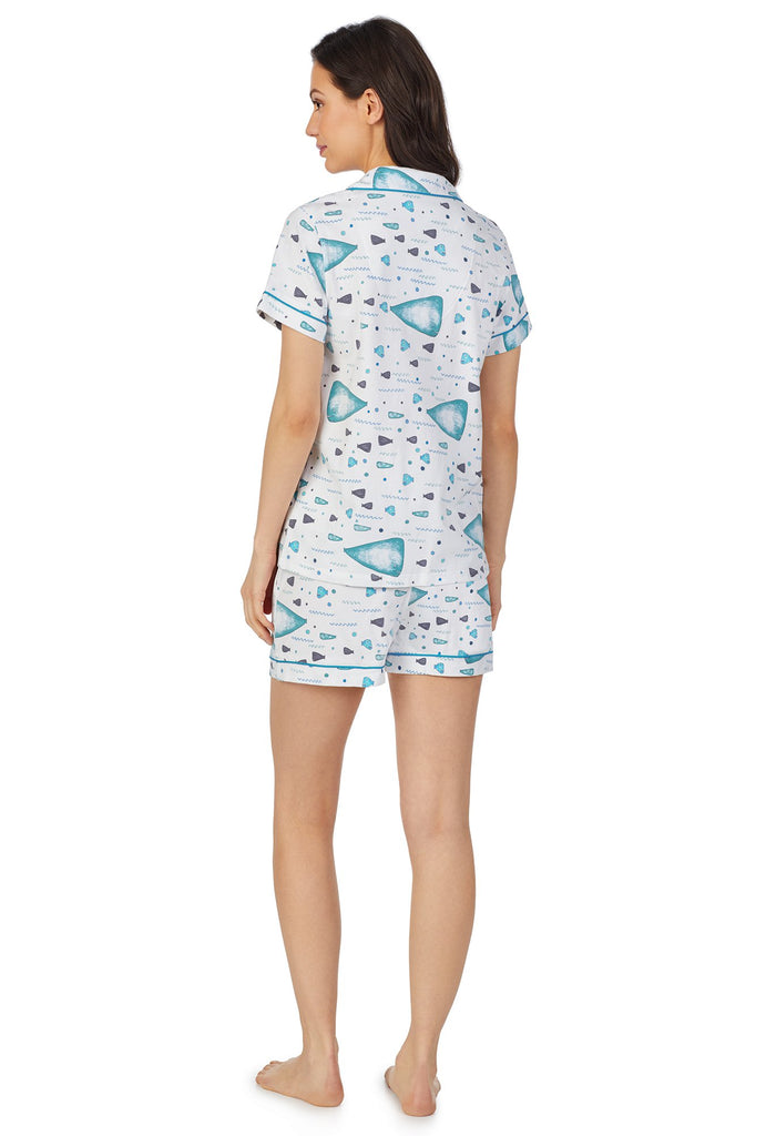 Whale and Friends Short Sleeve Classic Shorty Stretch Jersey PJ Set