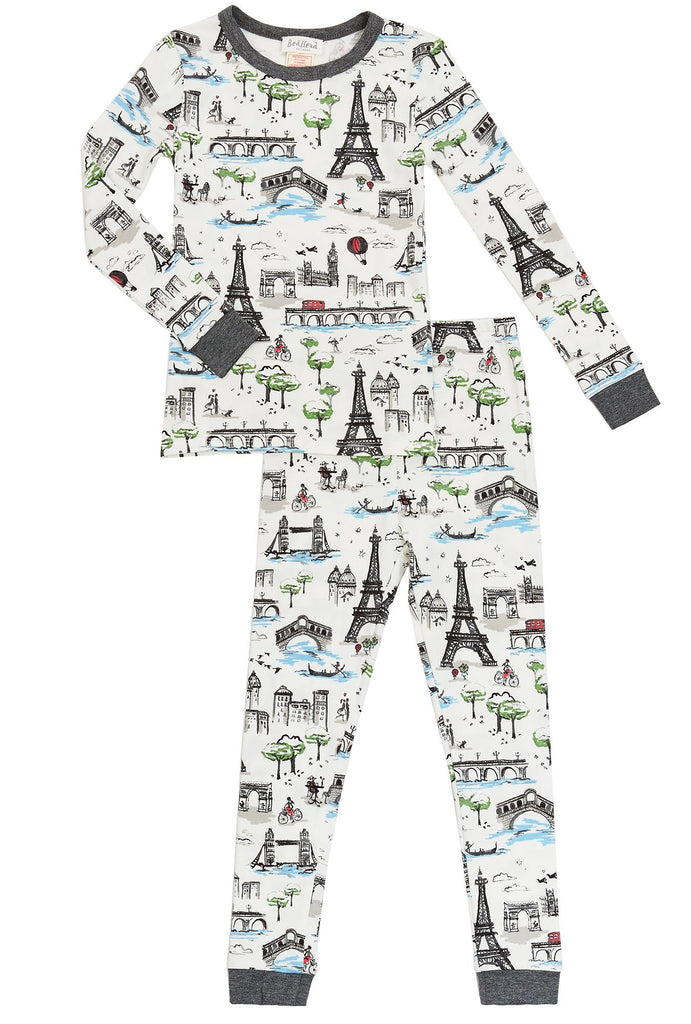 Sightseeing Stretch Kids 2pc Pant Pj Set