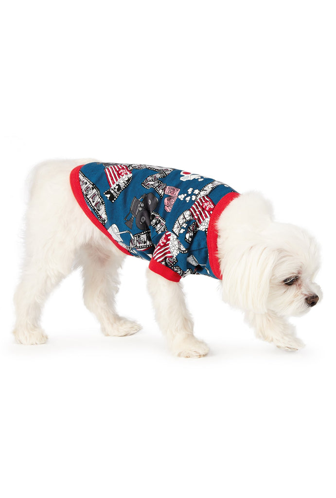 Movie Night Stretch Jersey Dog Pajama