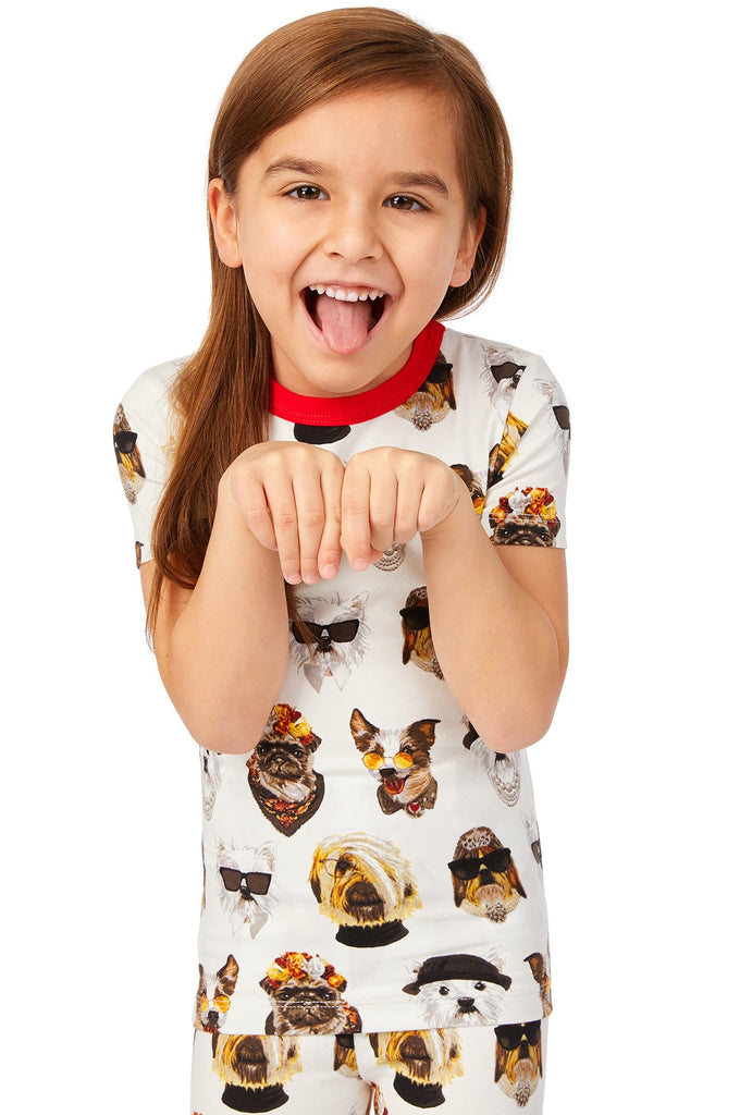 Celebrity Pups Long Sleeve Stretch Jersey Kids PJ Set