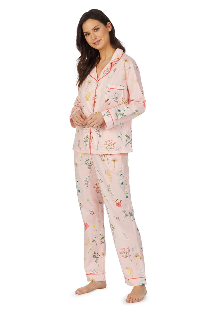 Flower Study Long Sleeve Classic Woven Sateen PJ Set