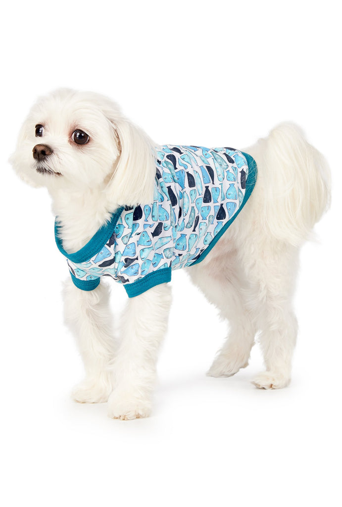School of Fish Stretch Jersey Dog Pajama