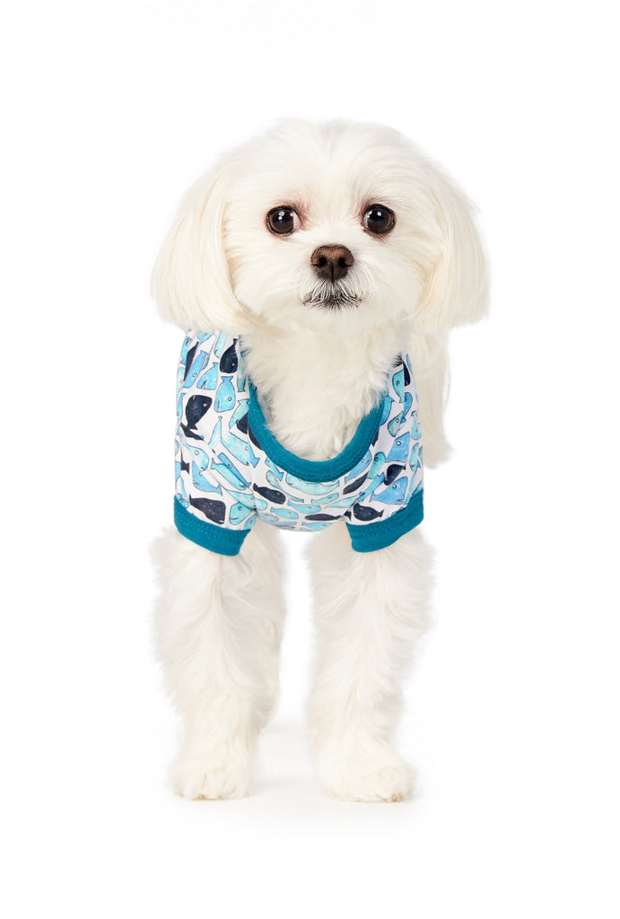 School of Fish Stretch Jersey Dog Pajama