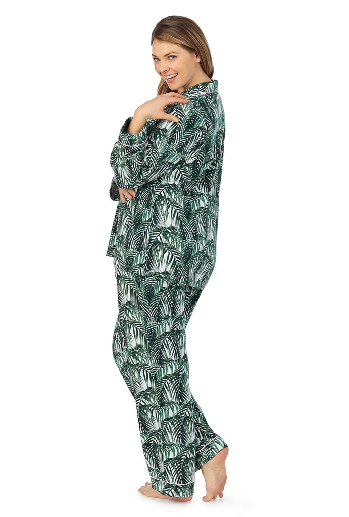 Maui Palm Long Sleeve Classic Stretch Jersey PJ Set