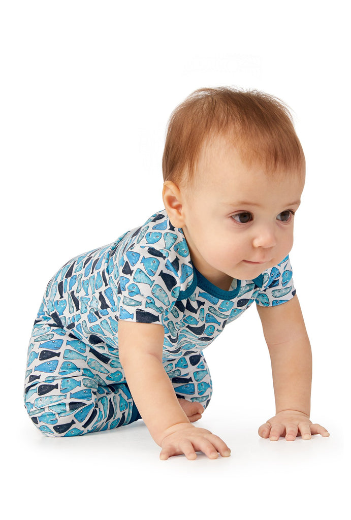 School of Fish Short Sleeve Stretch Jersey Boo Boo PJ Set w/ Book