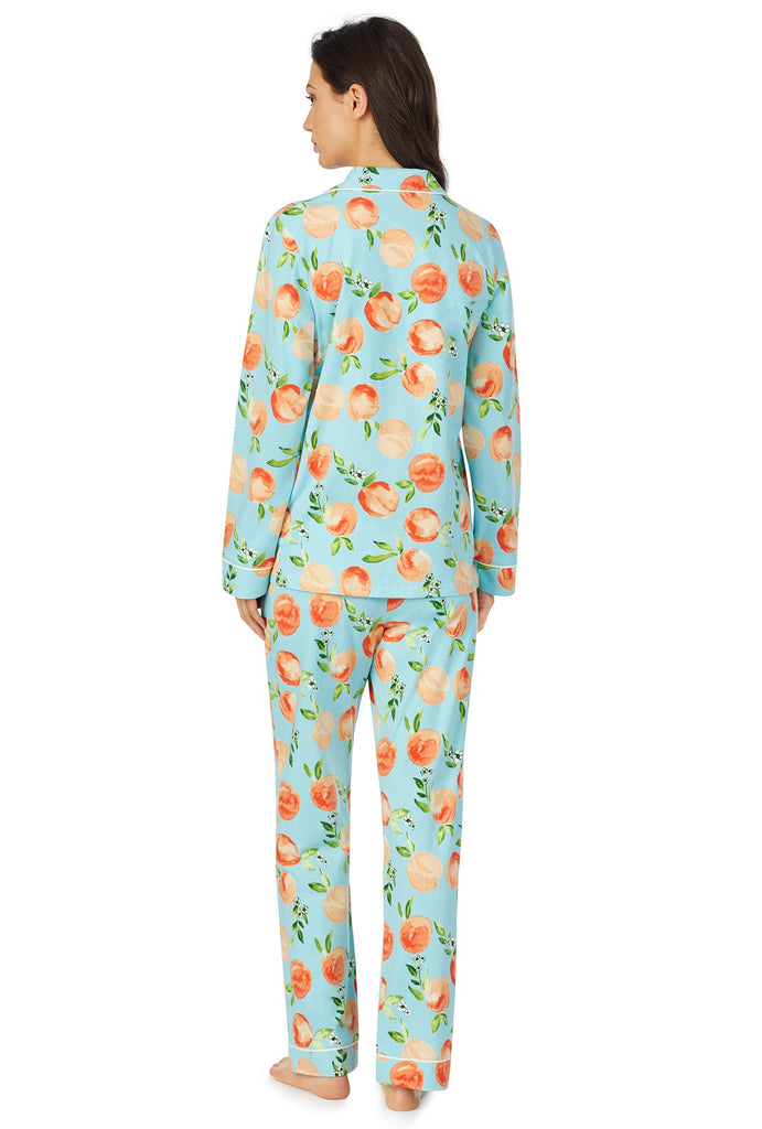 Peach Blossom Long Sleeve Classic Stretch Jersey PJ Set