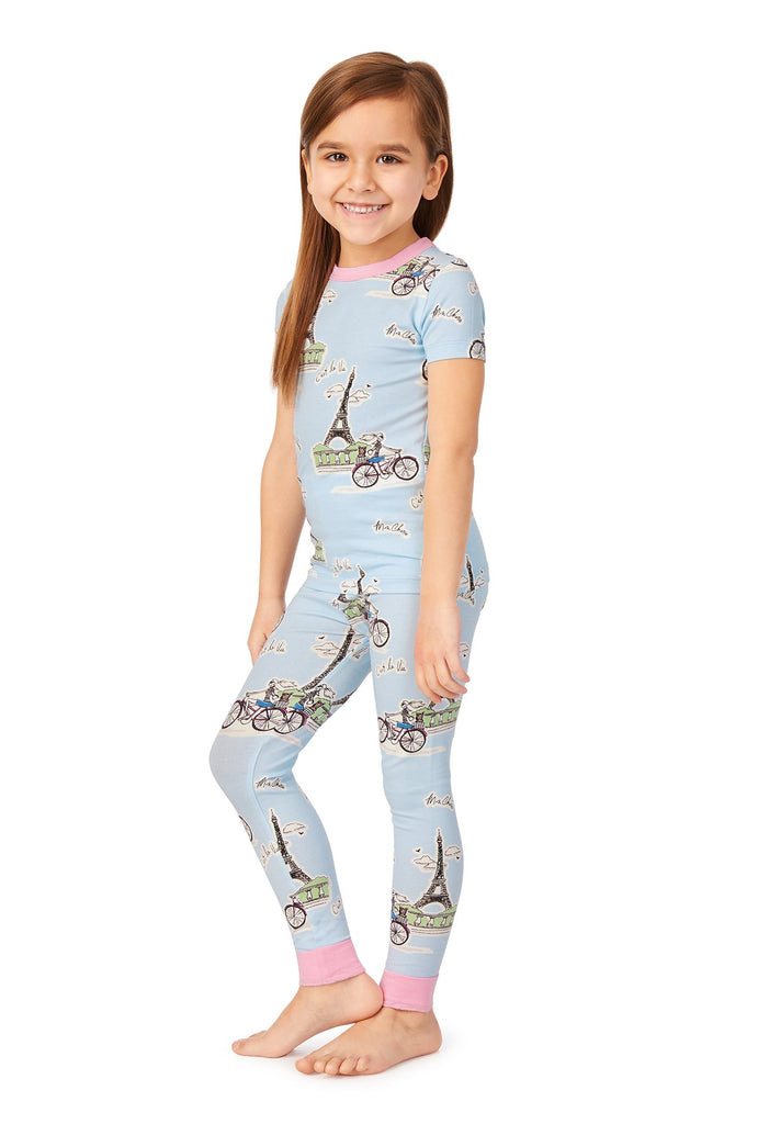 C'est La Vie Short Sleeve Stretch Jersey Kids PJ Set