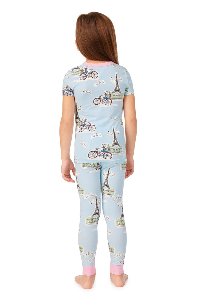 C'est La Vie Short Sleeve Stretch Jersey Kids PJ Set