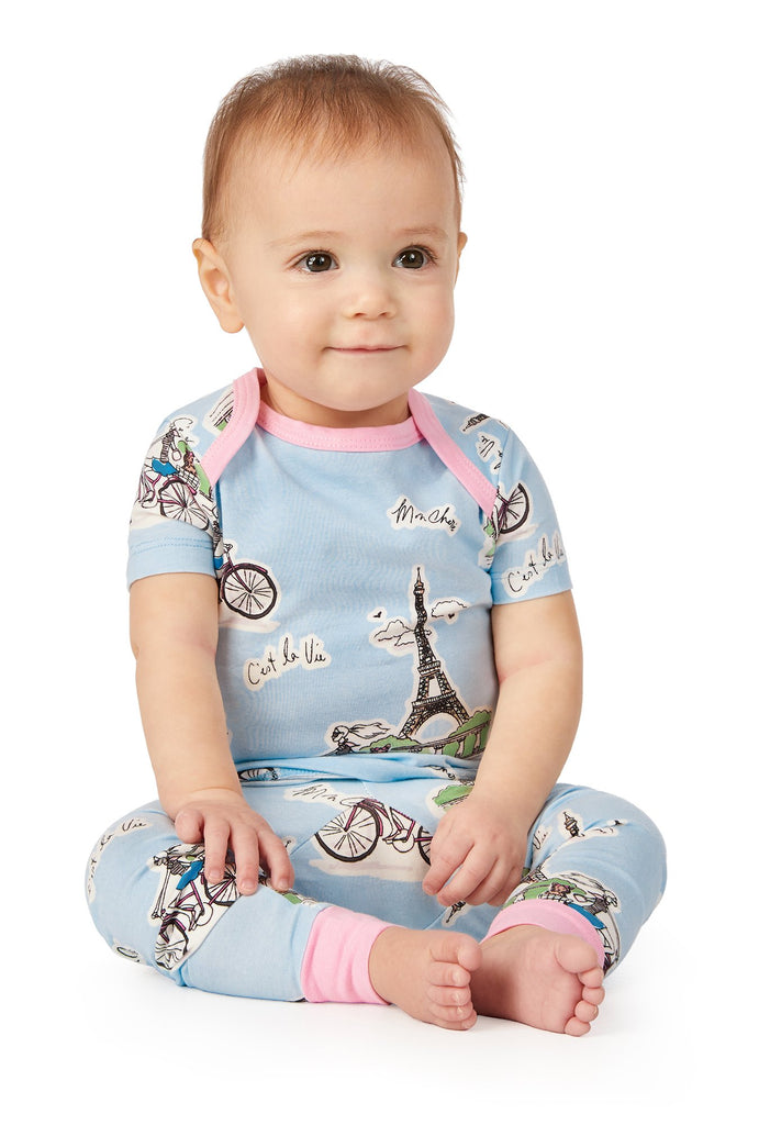 C'est La Vie Short Sleeve Stretch Jersey Boo Boo PJ Set