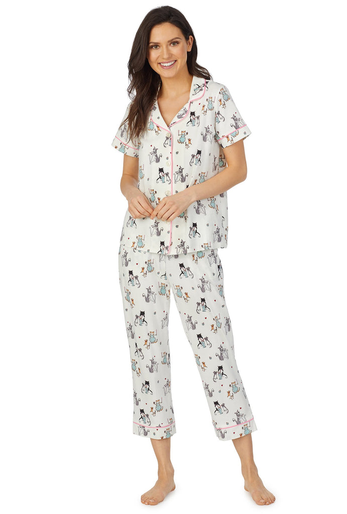 Baked with Love Short Sleeve Classic Cropped Stretch Jersey PJ Set