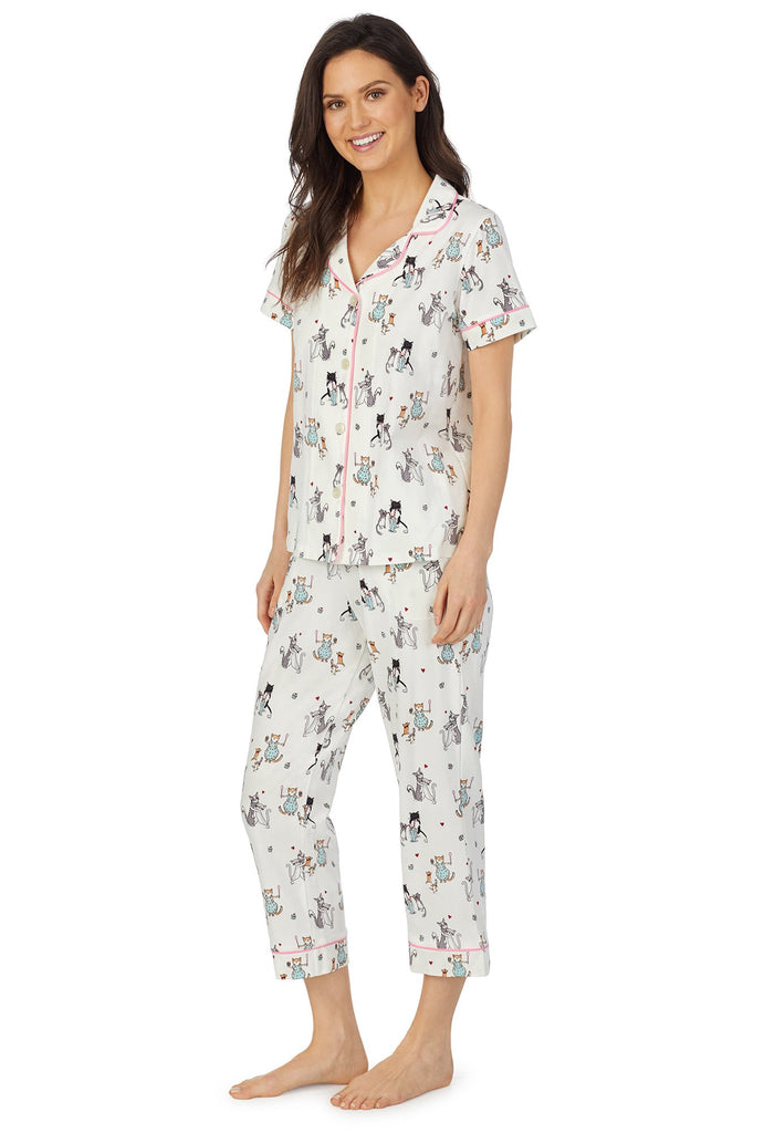 Baked with Love Short Sleeve Classic Cropped Stretch Jersey PJ Set