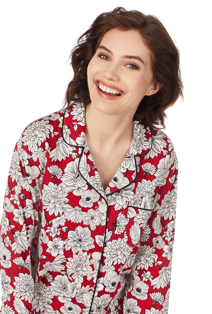Amelie Sateen Long Sleeve Classic Shorty Pj Set