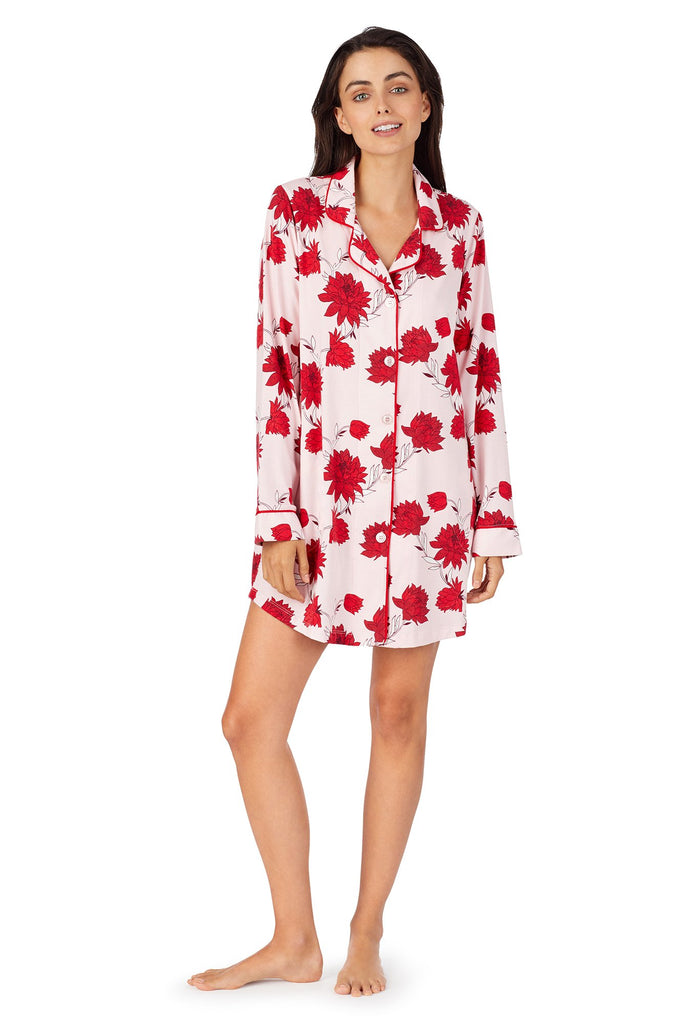 Budding Romance Long Sleeve Classic Sleepshirt