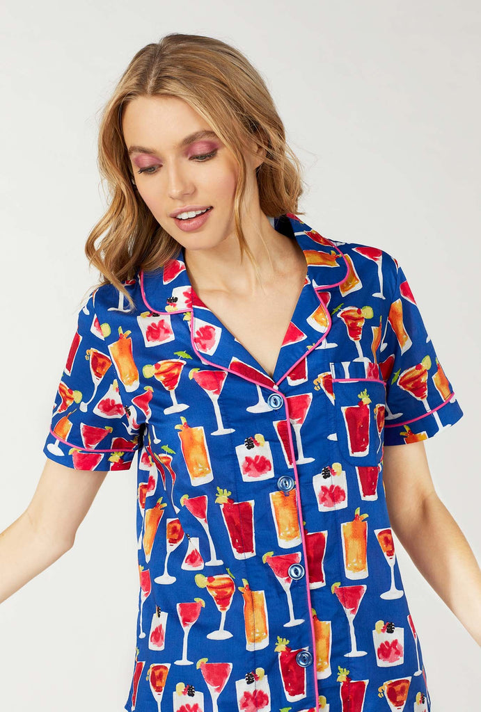 I'll Have Another Cotton Short Sleeve Cropped Pj Set