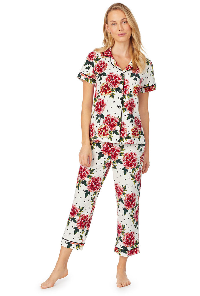 Room to Bloom Short Sleeve Cropped Stretch Jersey PJ Set