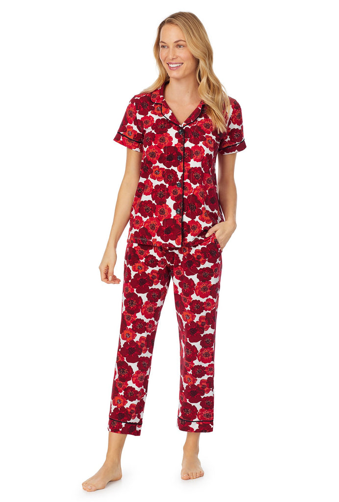 Marilyn Short Sleeve Cropped Stretch Jersey PJ Set