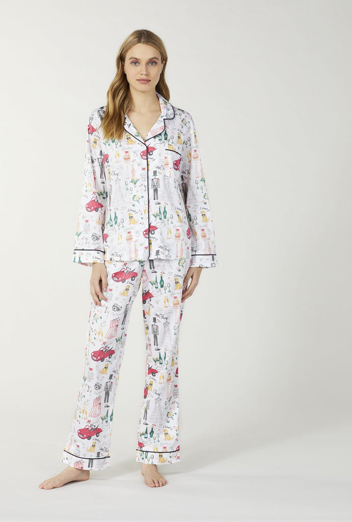 Happily Ever After Sateen Long Sleeve Classic Pj Set