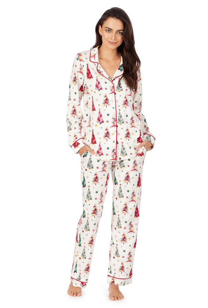 Christmas Tree Stretch Long Sleeve Classic PJ Set