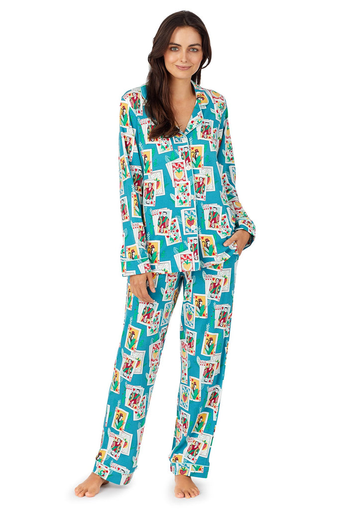Fridas House of Cards Stretch Long Sleeve Classic PJ Set