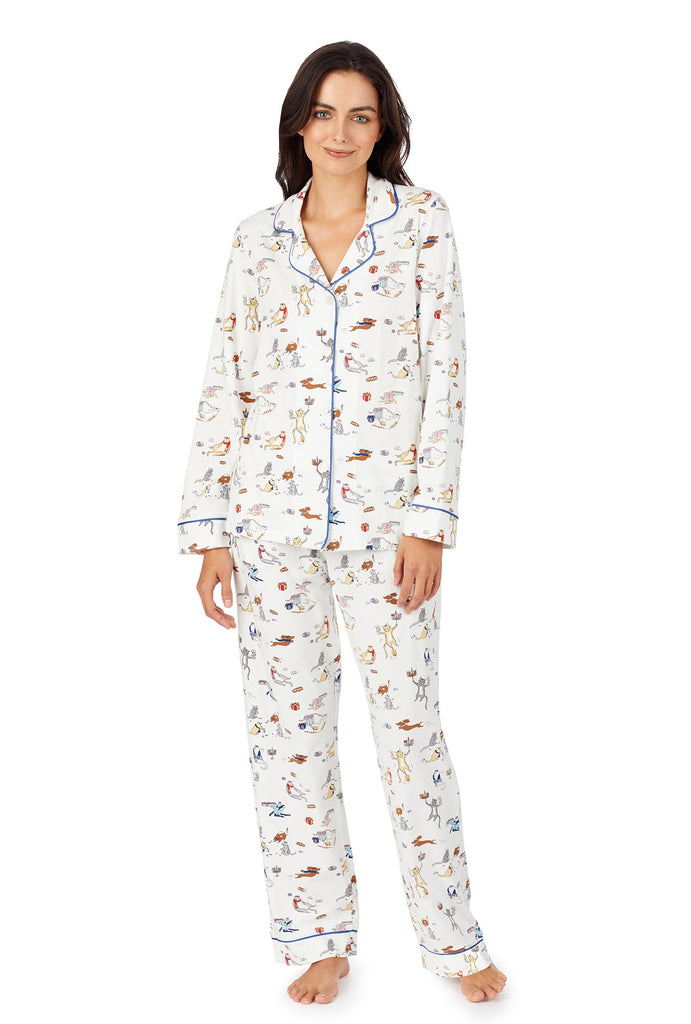 Meowzel Tov Stretch Long Sleeve Classic PJ Set