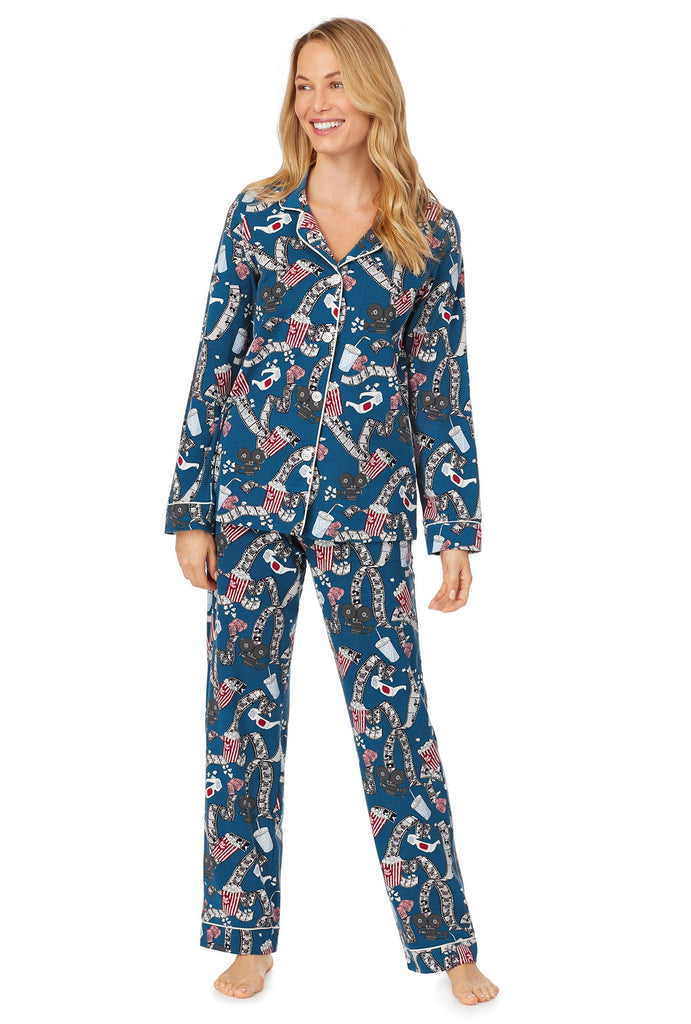 Movie Night Long Sleeve Classic Stretch Jersey PJ Set