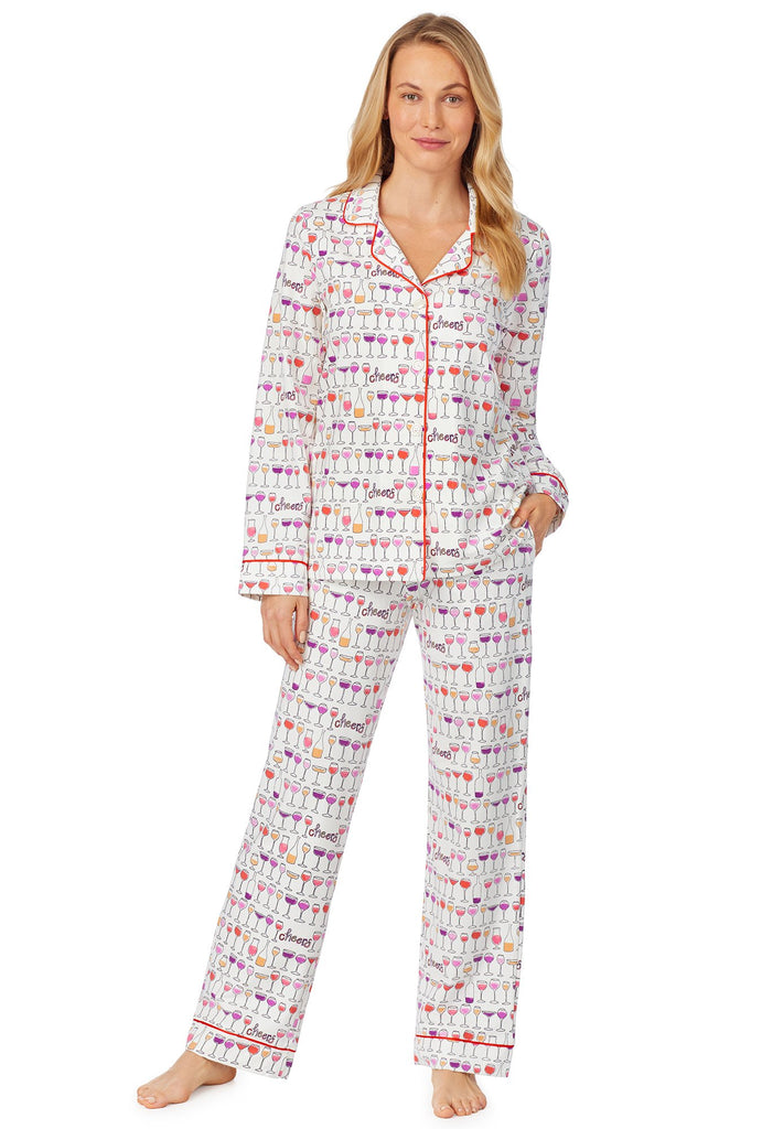 Happy Hour Long Sleeve Classic Stretch Jersey PJ Set