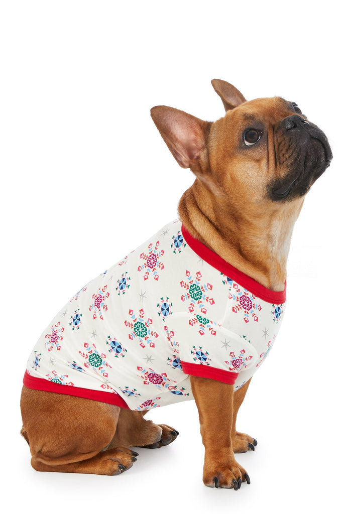 Stars and Snowflakes Stretch Lounge Dog PJ