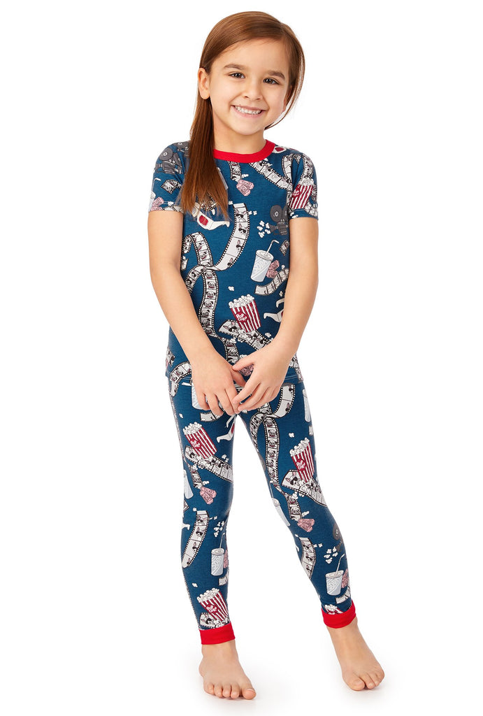 Movie Night Long Sleeve Stretch Jersey Kids PJ Set