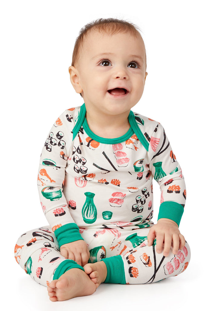 Sushi Long Sleeve Stretch Jersey Boo Boo PJ Set