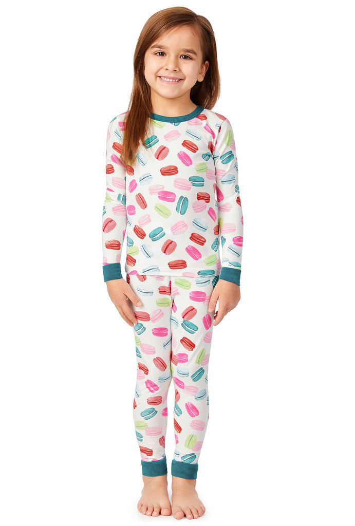 Les Macarons Long Sleeve Stretch Jersey Kids PJ Set