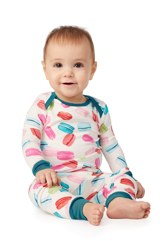 Les Macarons Long Sleeve Stretch Jersey Boo Boo PJ Set