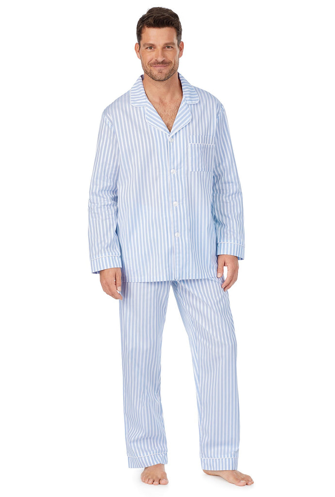 Blue 3D Stripe Mens Classic PJ Set