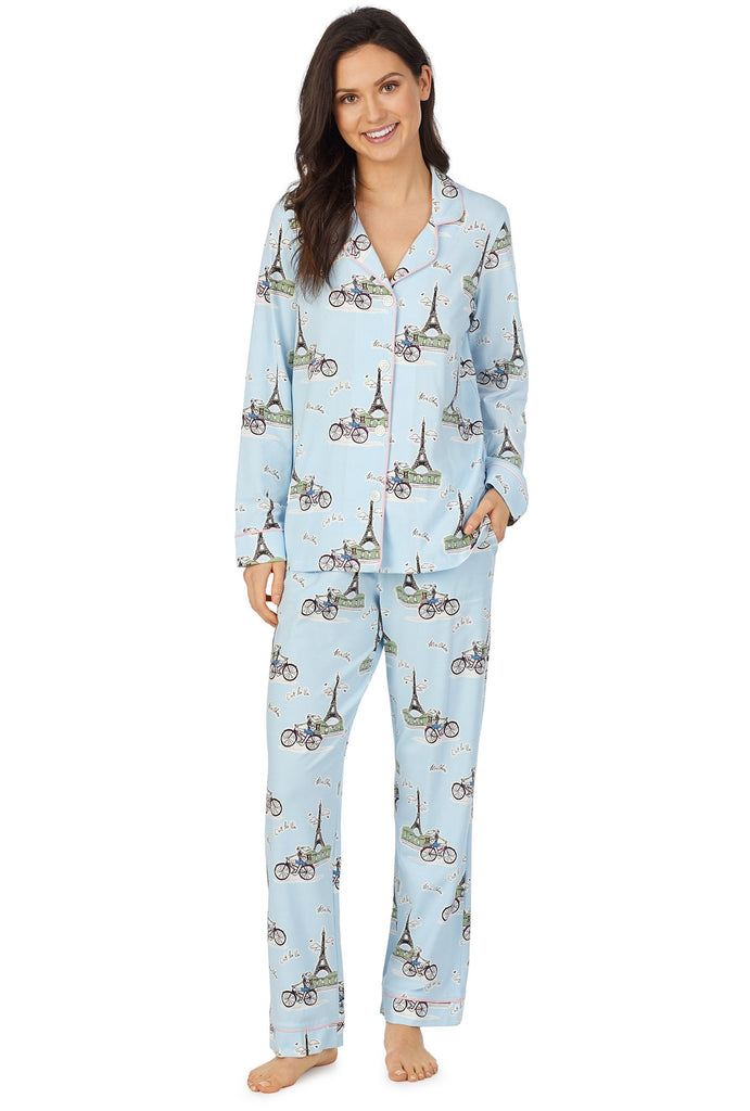 C'est La Vie Long Sleeve Classic Stretch Jersey PJ Set