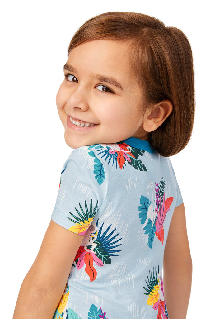 Monkey Around Short Sleeve Stretch Jersey Kids PJ Set