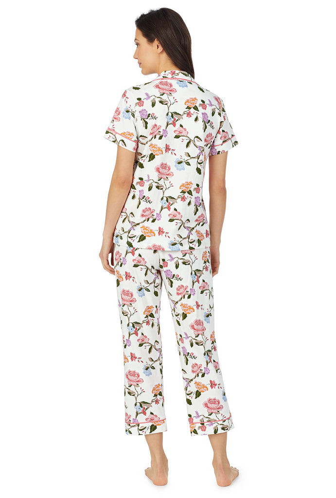 Isabella Short Sleeve Classic Cropped Stretch Jersey PJ Set