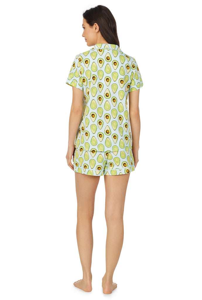 Avocuddle Short Sleeve Classic Shorty Stretch Jersey PJ Set