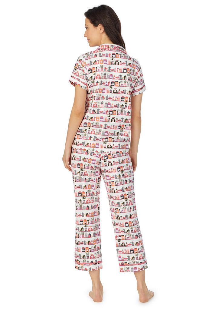 In the Pantry Short Sleeve Classic Cropped Stretch Jersey PJ Set