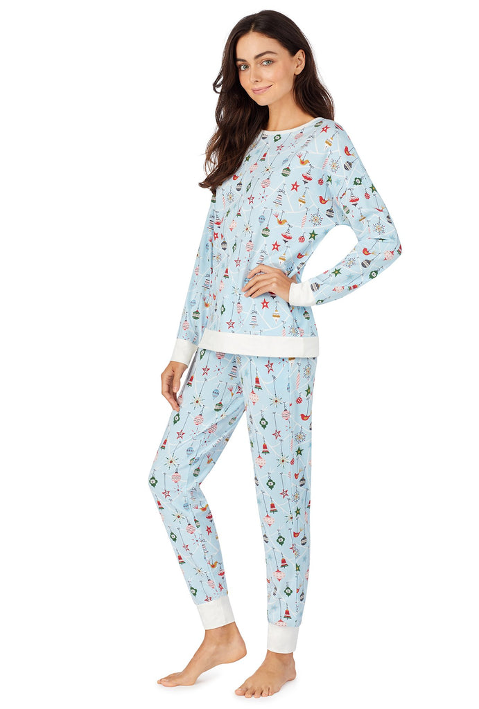 Deck the Halls Stretch Long Sleeve Pullover Crew & Jogger Set
