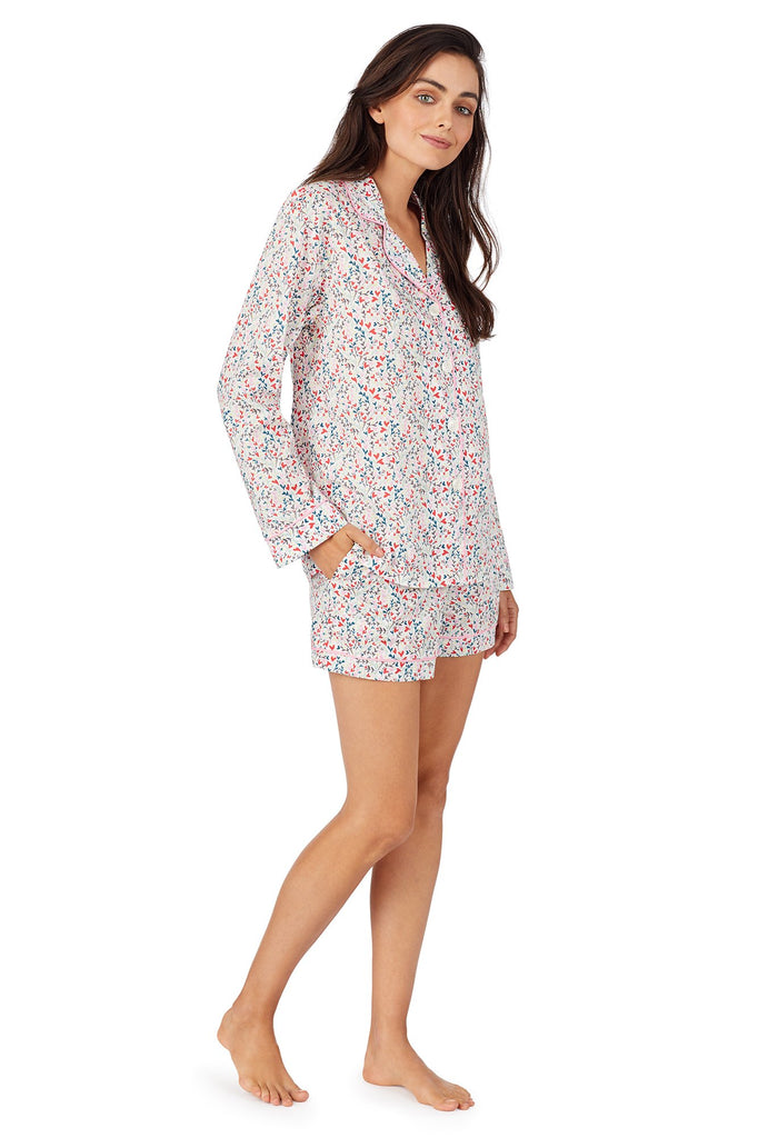 Flourish Stretch Long Sleeve Classic Shorty PJ Set