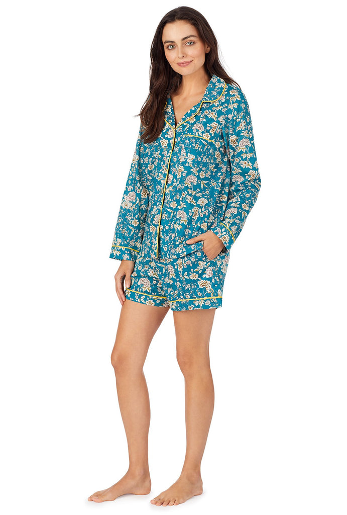 Liberty Fabrics Ceremony Long Sleeve Classic Shorty PJ Set
