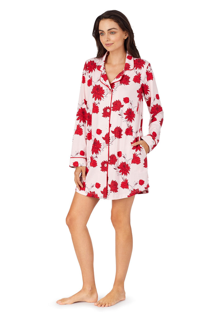 Budding Romance Long Sleeve Classic Sleepshirt