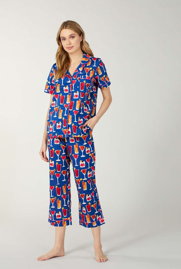 I'll Have Another Cotton Short Sleeve Cropped Pj Set