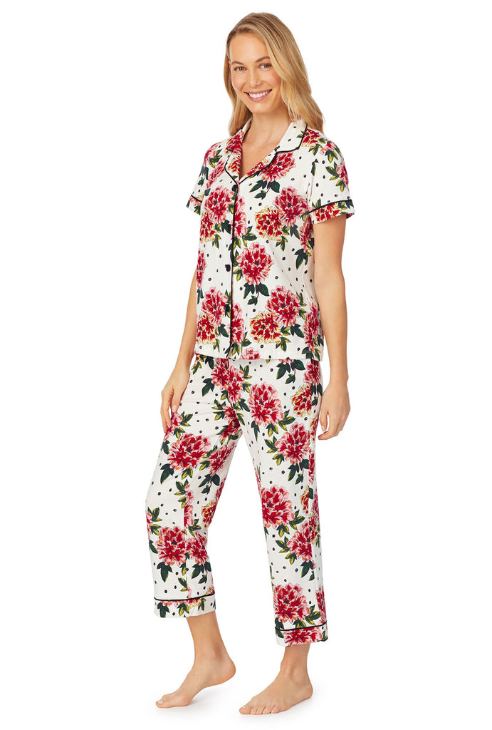 Room to Bloom Short Sleeve Cropped Stretch Jersey PJ Set