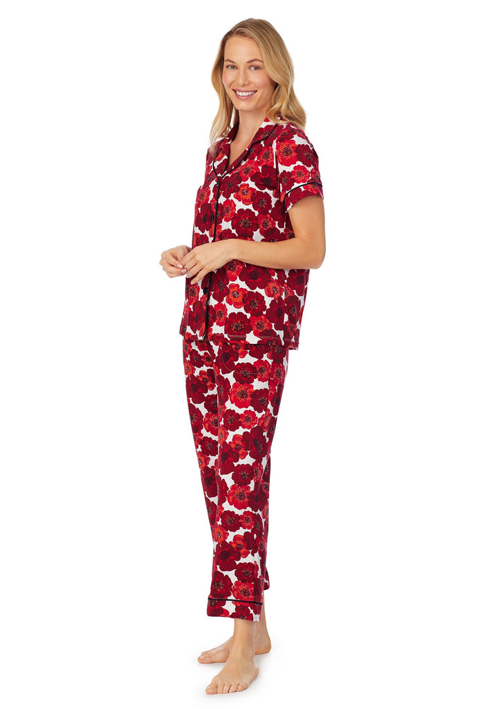 Marilyn Short Sleeve Cropped Stretch Jersey PJ Set